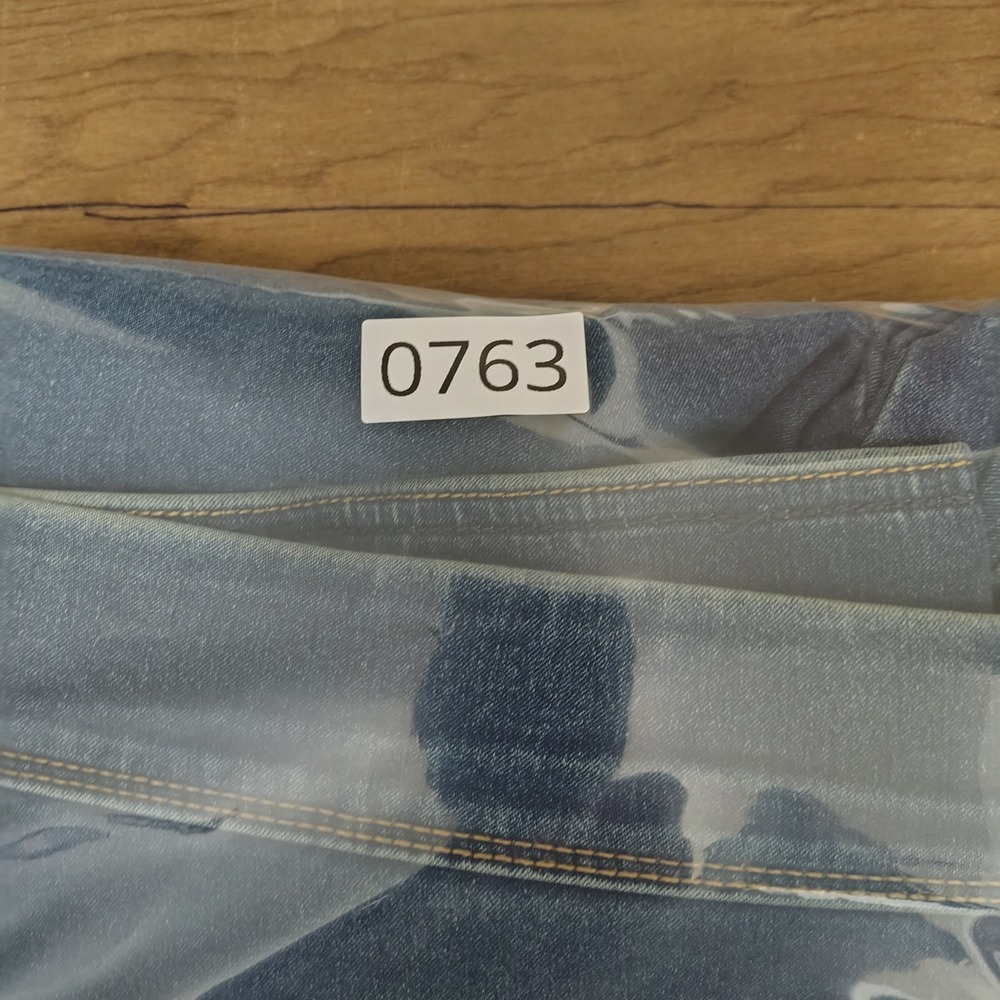 Terra & Sky Jeggings Women 4X Blue Pull-On Stretch Solid Denim Cotton Blend - Picture 7 of 7